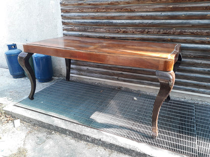 Tavolo con gambi e piano mossi,  da restaurare Italia 1950