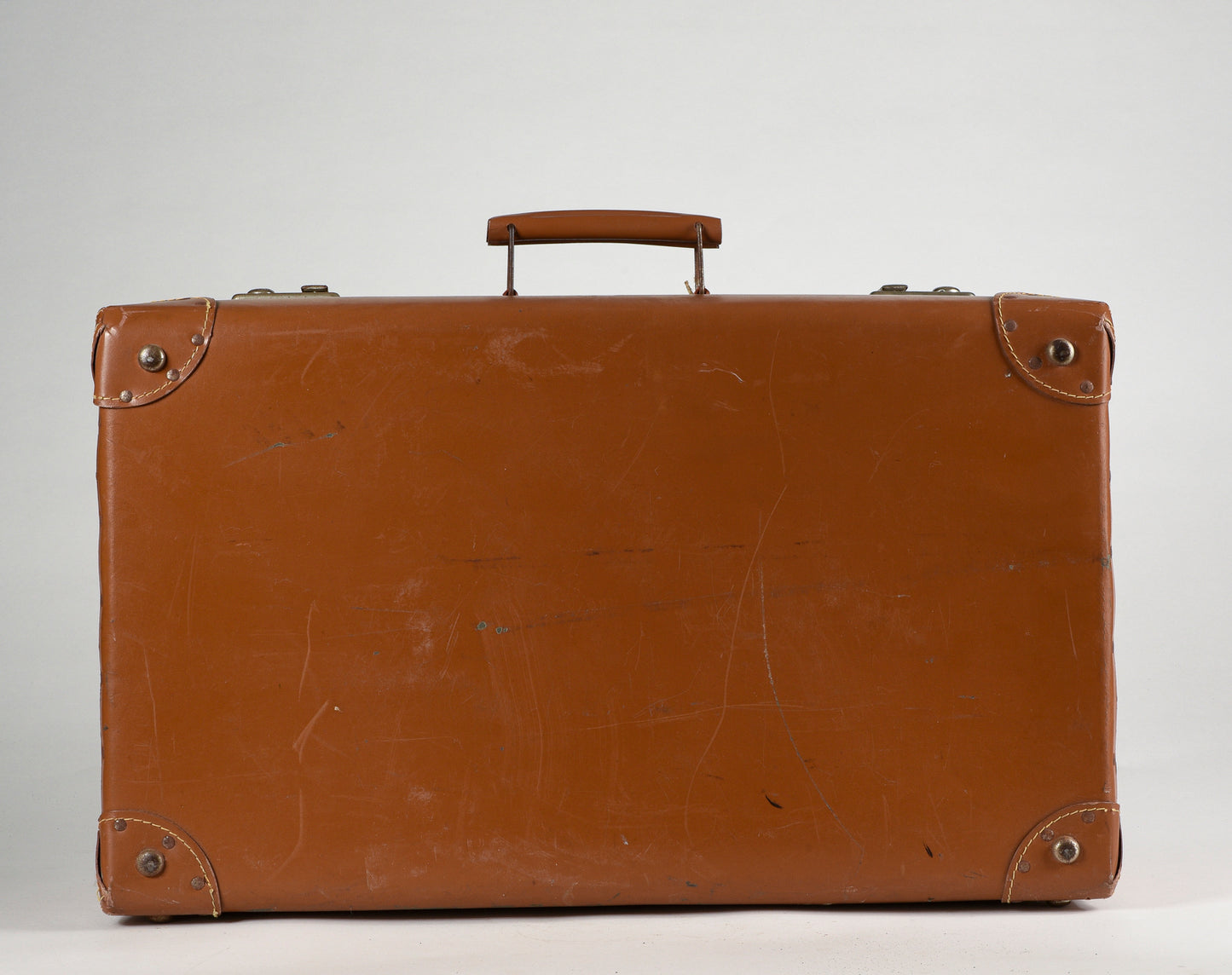 Valigia da viaggio in cartone marrone grande Italia 1950/60