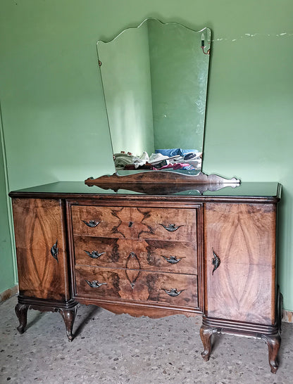 Credenza stile chippendale con specchio Italia 1940