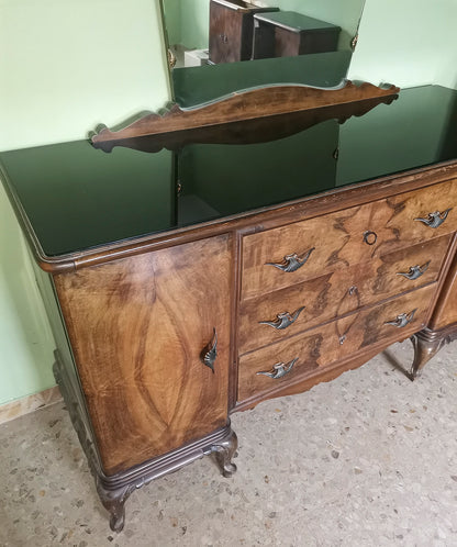 Credenza stile chippendale con specchio Italia 1940