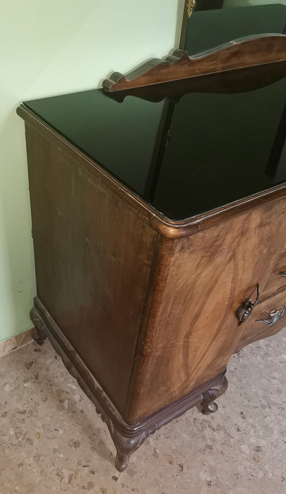 Credenza stile chippendale con specchio Italia 1940