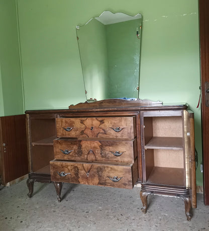 Credenza stile chippendale con specchio Italia 1940