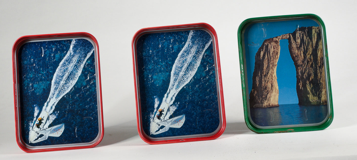 Set vassoi metallici  pubblicitari Italia 1960