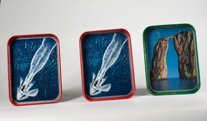 Set vassoi metallici  pubblicitari Italia 1960