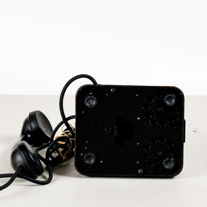 telefono in bakelite siemens milano con piccola rottura art deco