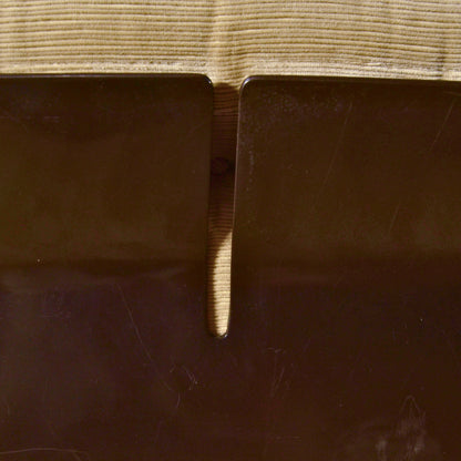 Poltrona Lounge Amanta Di Mario Bellini X CeB Italia In Velluto A Coste Beige E Scocca In Fibra Di Vetro Anni 70