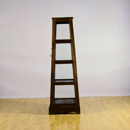 Vetrina A Piramide In Teak A Quattro Ripiani Primi Del 900
