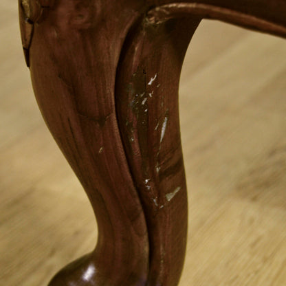 Coppia Di Poltrone Capitone In Legno Intagliato E Velluto Stile Luigi Filippo Fine 800