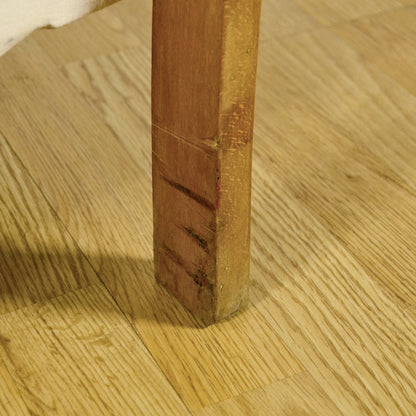 Coppia Poltrona Art Deco Con Braccioli Ricurvi E Imbottite Tessuto Bianco Anni 30