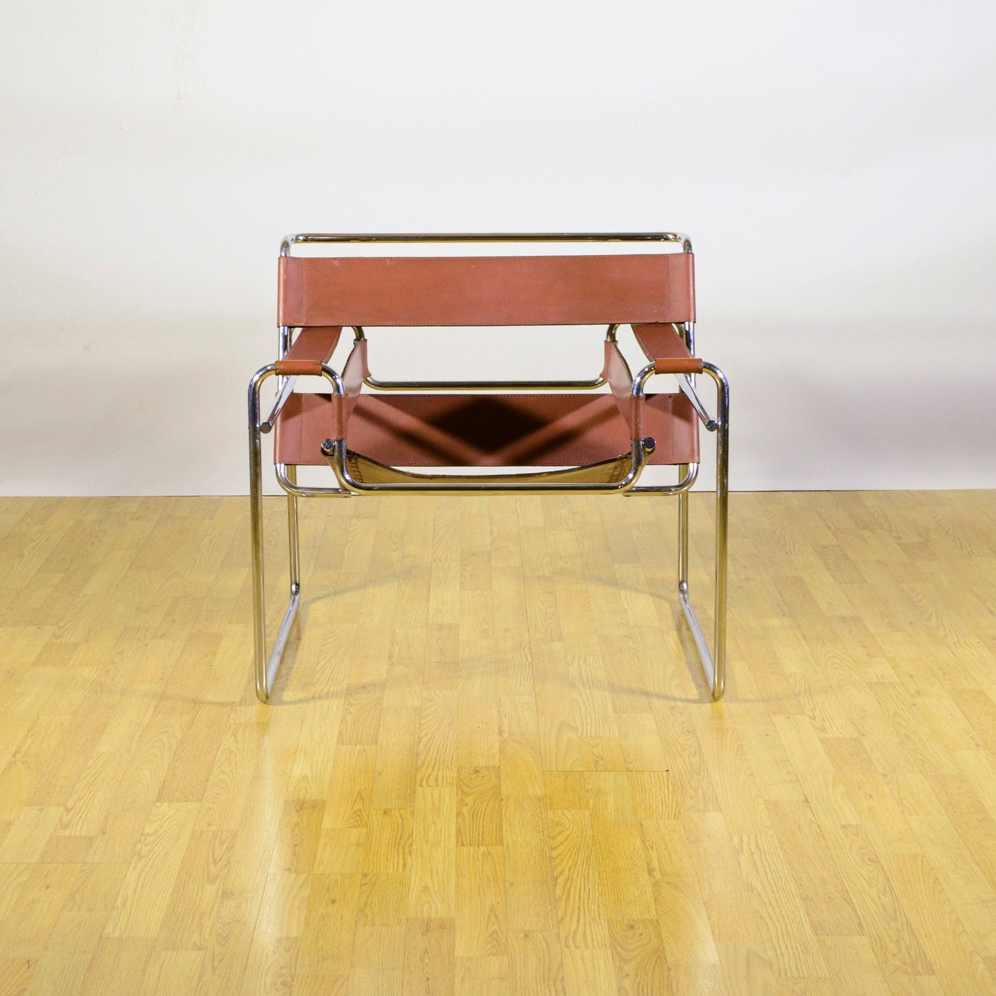 Poltrona Wassily Modell B3 Pelle Cognac M. Breuer X Knoll Anni 40