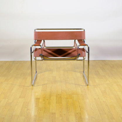 Poltrona Wassily Modell B3 Pelle Cognac M. Breuer X Knoll Anni 40