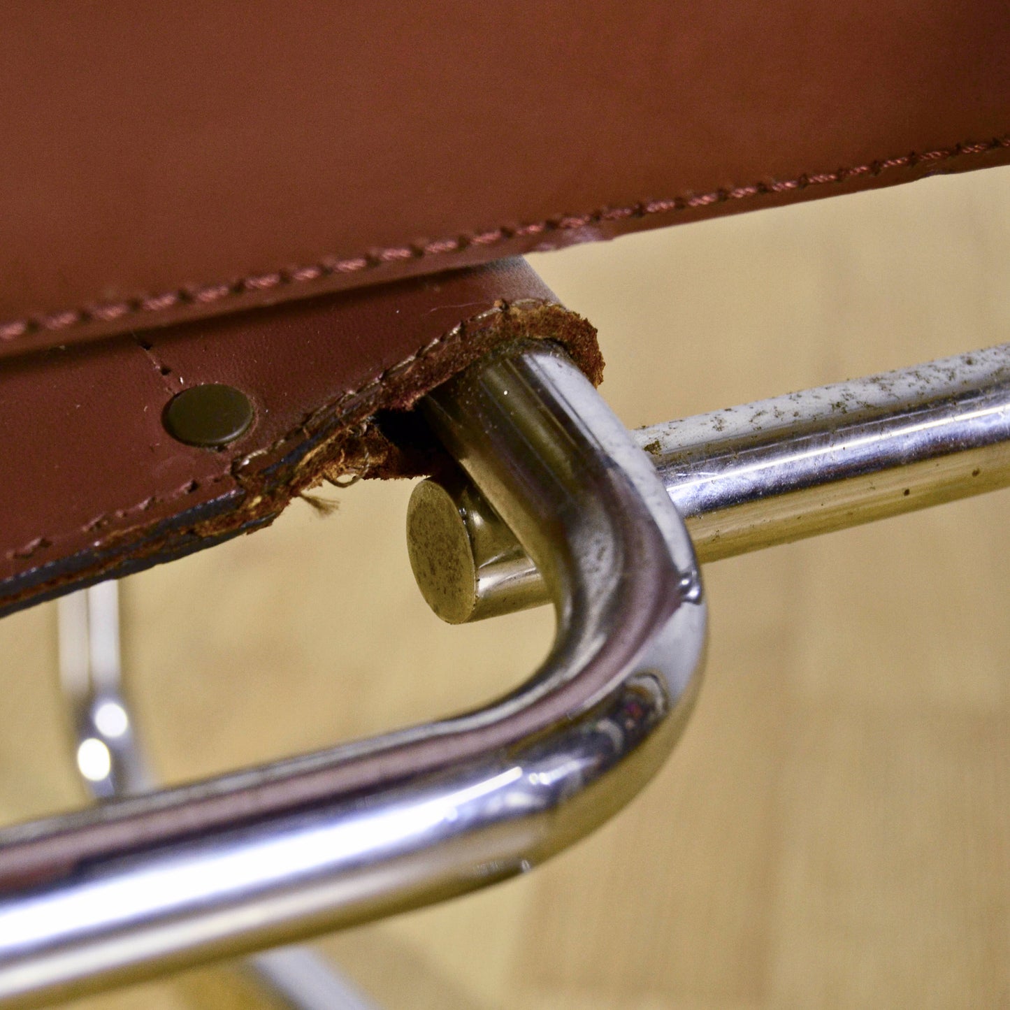 Poltrona Wassily Modell B3 Pelle Cognac M. Breuer X Knoll Anni 40