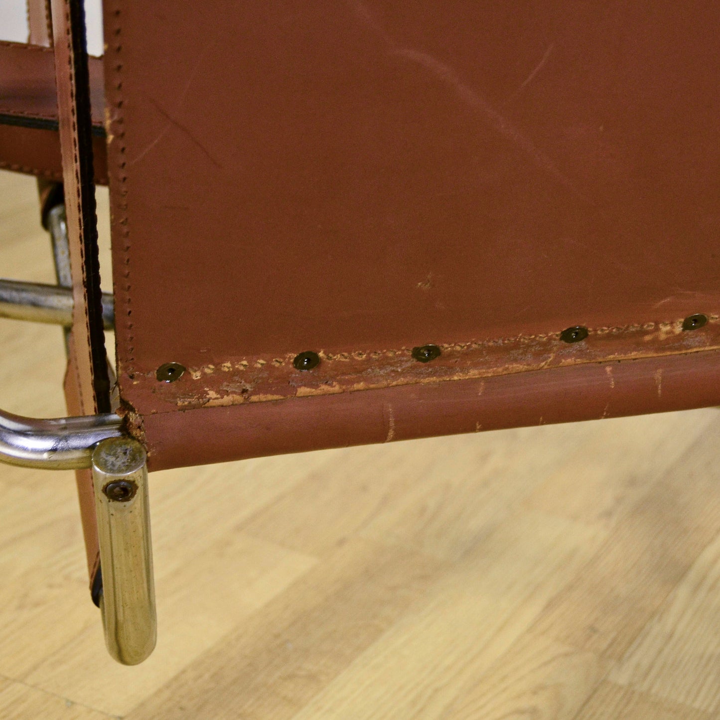 Poltrona Wassily Modell B3 Pelle Cognac M. Breuer X Knoll Anni 40