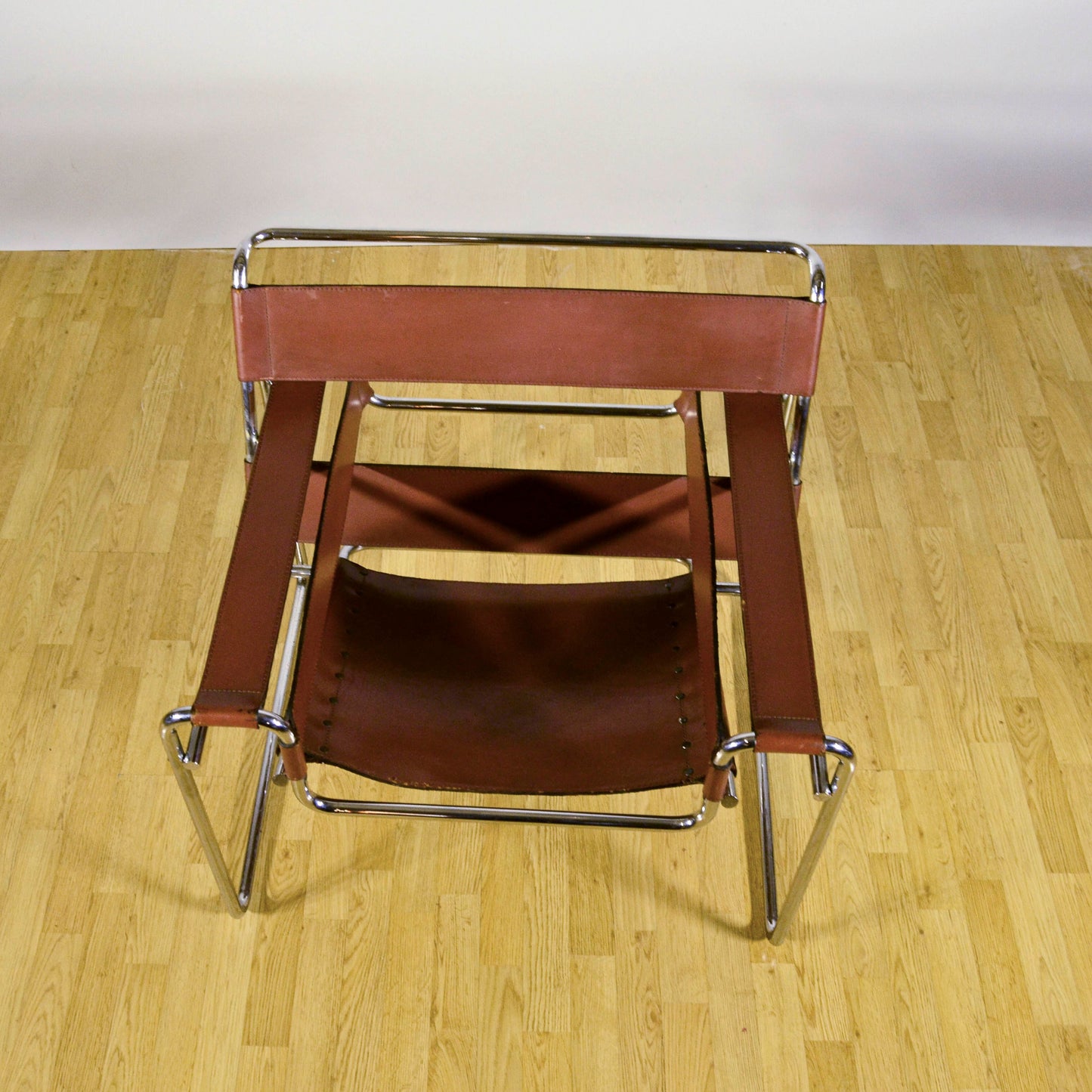 Poltrona Wassily Modell B3 Pelle Cognac M. Breuer X Knoll Anni 40