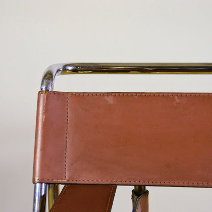 Poltrona Wassily Modell B3 Pelle Cognac M. Breuer X Knoll Anni 40