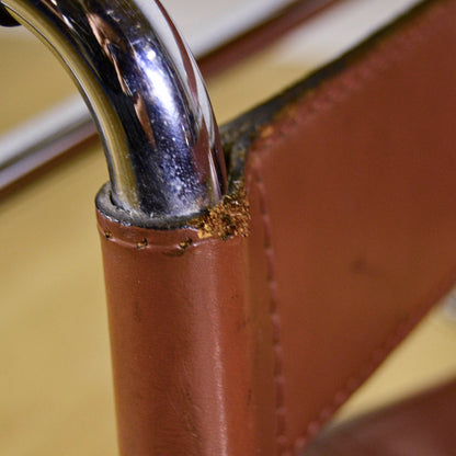 Poltrona Wassily Modell B3 Pelle Cognac M. Breuer X Knoll Anni 40