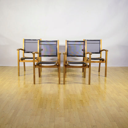 Set Sedie Giardino Plàthea By Marcelindo In Legno E Tessuto Tecnico