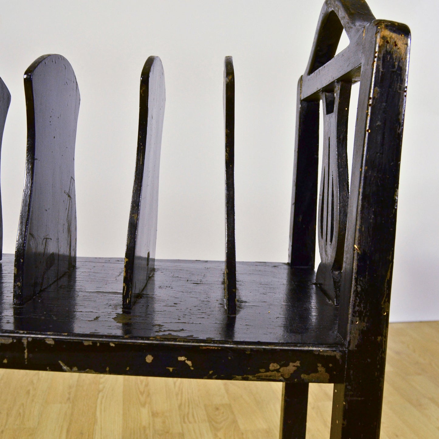 Portariviste Giornali In Legno Laccato Nero Primi 900