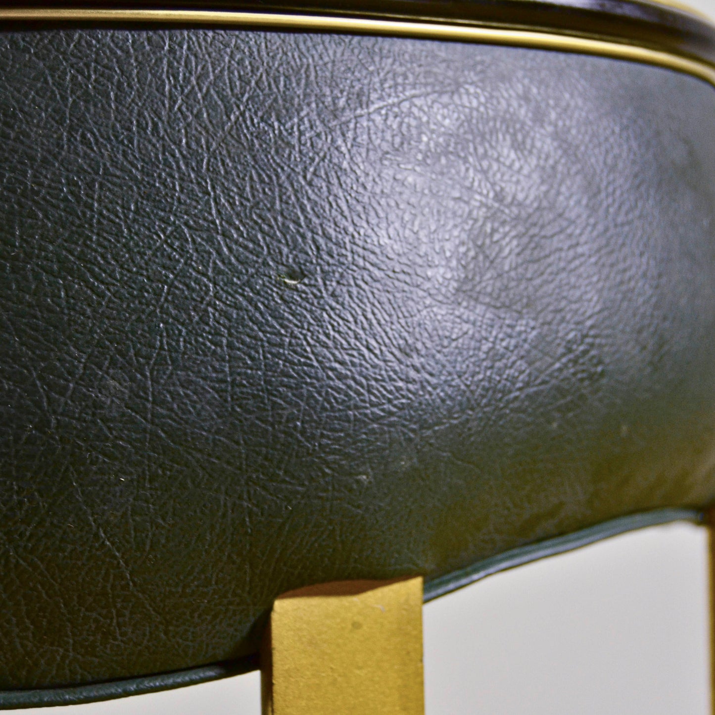 Sedia Girevole Da Ufficio Mid Century Completamente In Vinilpelle Anni 60