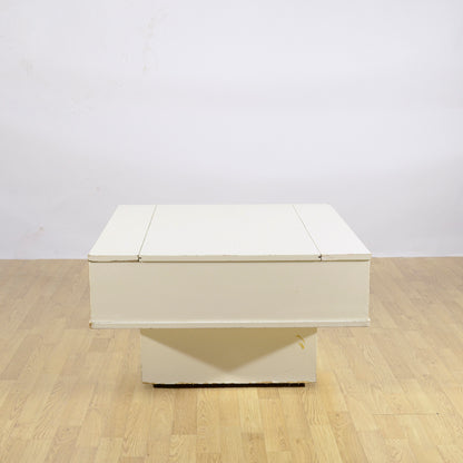 Mobiletto Bar Di Design Quadrato Con Apertura Scorrevole Centrale Anni 70
