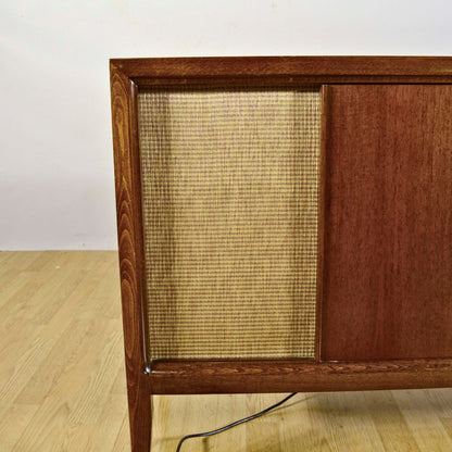 Console Stereo Admiral Con Giradischi In Legno Massello Anni 50