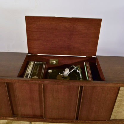 Console Stereo Admiral Con Giradischi In Legno Massello Anni 50
