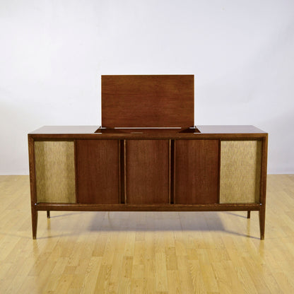 Console Stereo Admiral Con Giradischi In Legno Massello Anni 50