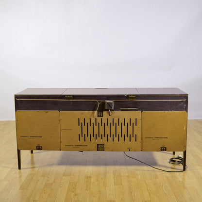 Console Stereo Admiral Con Giradischi In Legno Massello Anni 50