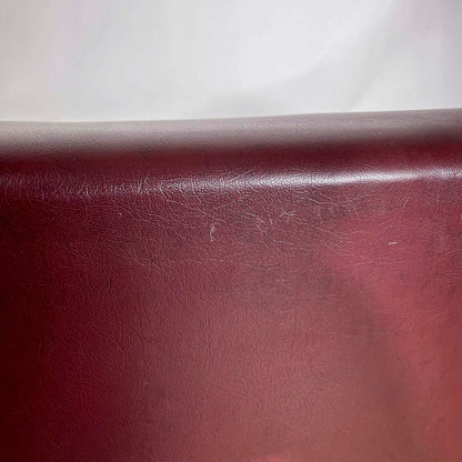 Poltrona Lounge Girevole in similpelle rockabilly bordeaux anni 50