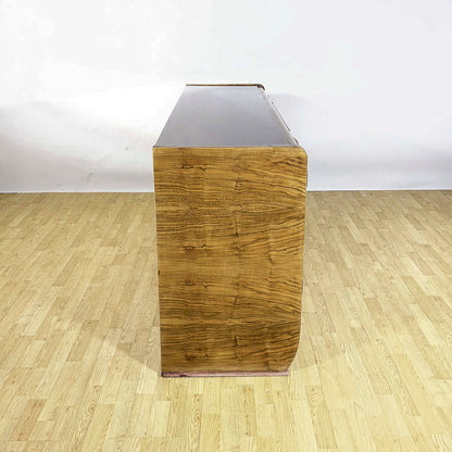Credenza in stile Art Deco realizzata in radica di noce Lupparelli Cicli Foligno anni 30