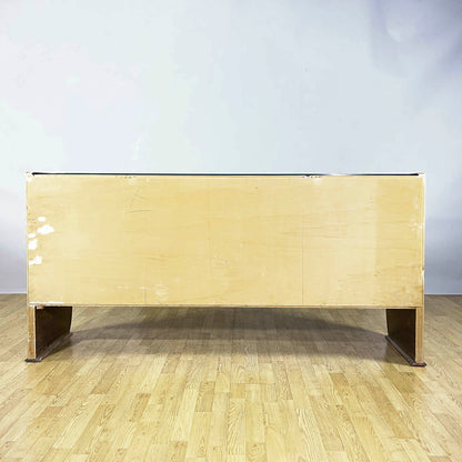 Credenza in stile Art Deco realizzata in radica di noce Lupparelli Cicli Foligno anni 30