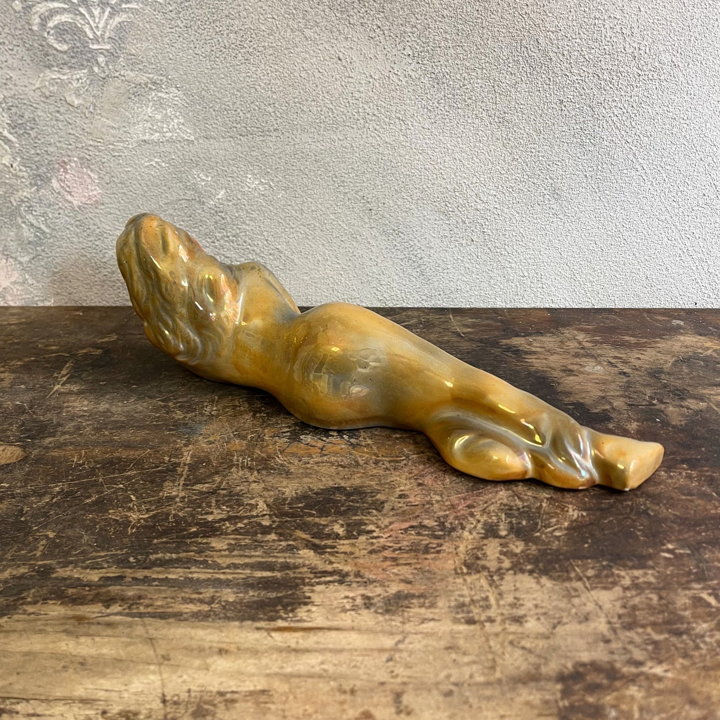Ceramica Smaltata Da Mensola Di Un Nudo Femminile In Stile Art Deco Anni 30