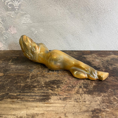Ceramica Smaltata Da Mensola Di Un Nudo Femminile In Stile Art Deco Anni 30
