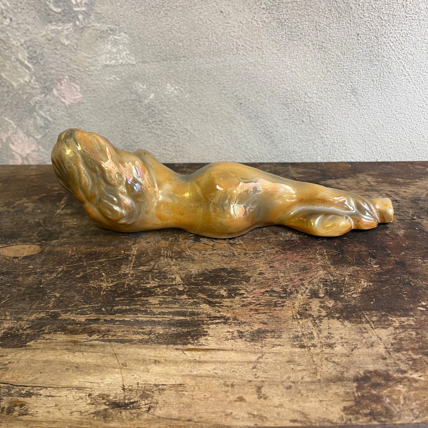 Ceramica Smaltata Da Mensola Di Un Nudo Femminile In Stile Art Deco Anni 30