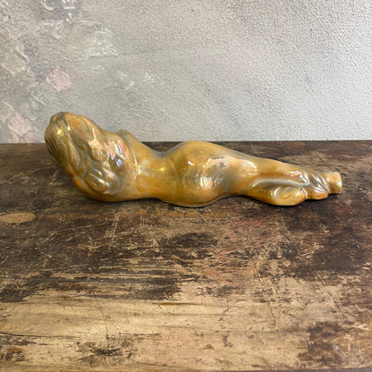 Ceramica Smaltata Da Mensola Di Un Nudo Femminile In Stile Art Deco Anni 30