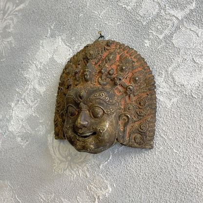 Maschera rituale Mahakal raffigurante Bhairara divinita del buddismo tibetano XX secolo