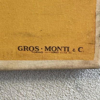 Manifesto Pubblicitario Gancia Vermouth Bianco su tela realizzato da Colmo Eugenio detto Golia per Gancia nel 1929