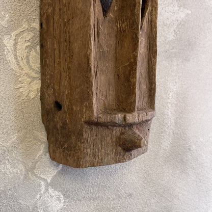 Maschera tribale Dyommo della tribu dei Dogon proveniente dal Mali intagliata a mano su legno XX secolo