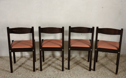 Gruppo di 4 sedie  design Italia 1980