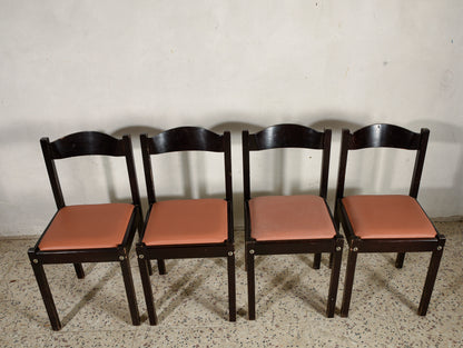 Gruppo di 4 sedie  design Italia 1980