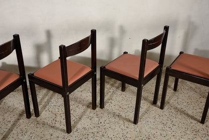 Gruppo di 4 sedie  design Italia 1980