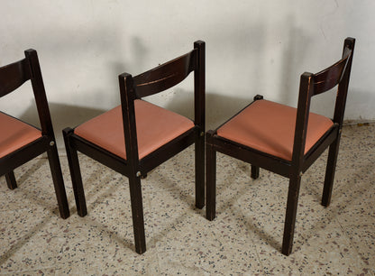 Gruppo di 4 sedie  design Italia 1980