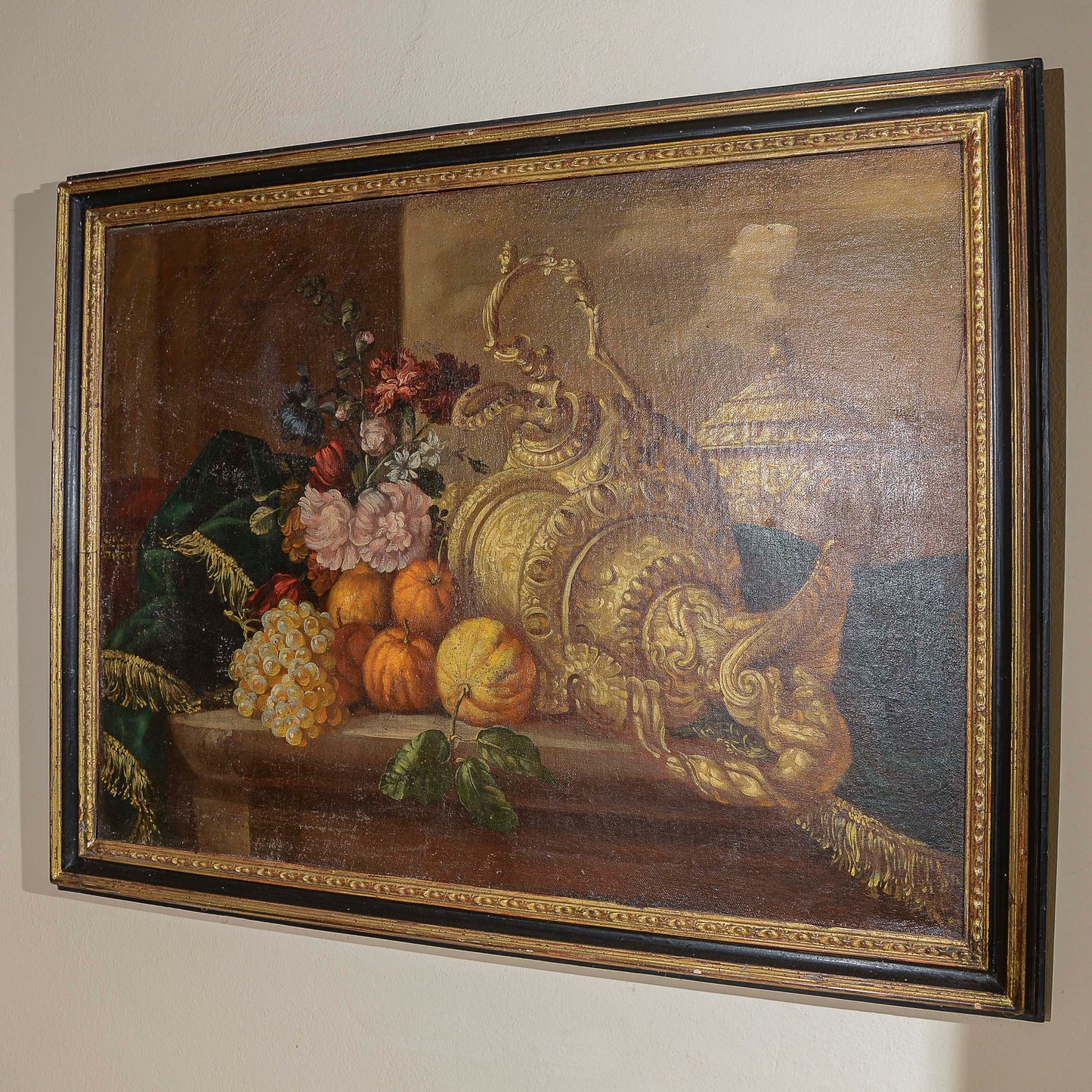 dipinto olio su tela epoca 900 natura morta