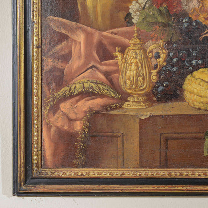 dipinto natura morta olio su tela epoca 900