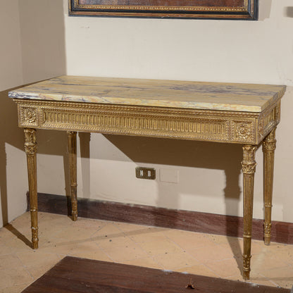 consolle con piano in marmo rifatta