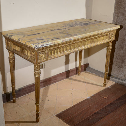 consolle con piano in marmo rifatta