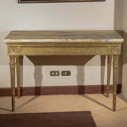 consolle con piano in marmo rifatta