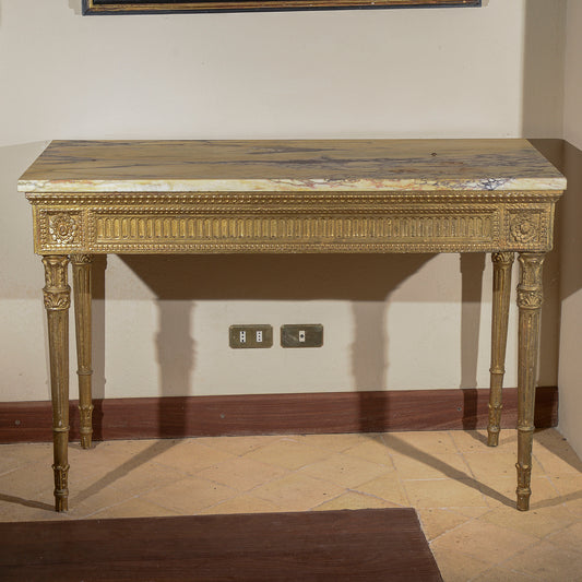 consolle con piano in marmo rifatta