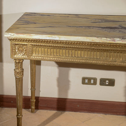 consolle con piano in marmo rifatta