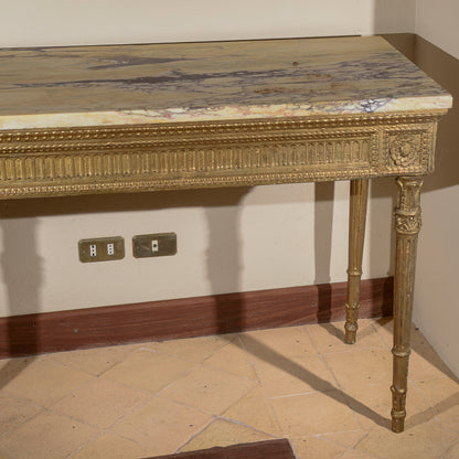 consolle con piano in marmo rifatta
